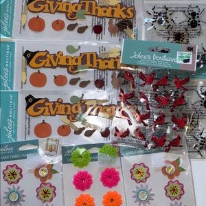 Jolee's Boutique Card Embellishments Set Y2K JOLEE’S Thanksgiving Stickers NWT